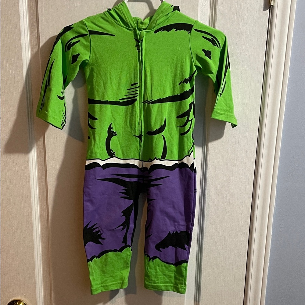 Kids Green and Purple Superhero one piece  2T